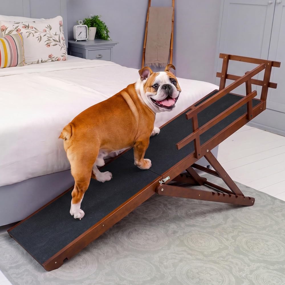 PRIORPET Adjustable Birchwood Bed Ramp
